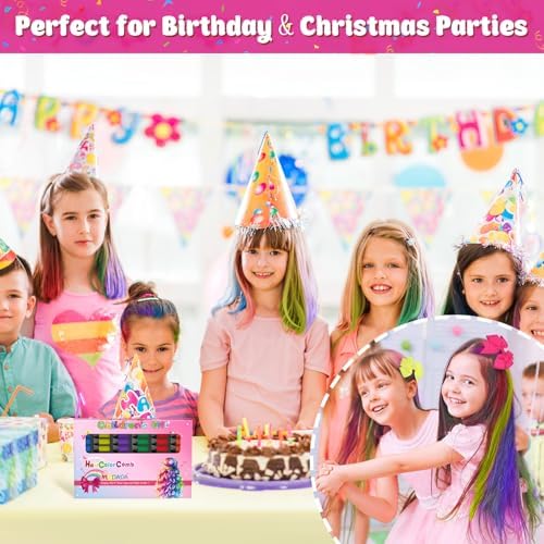 Hair Chalk Comb – Temporary Dye for Kids, Washable & Fun for Parties - Image 3
