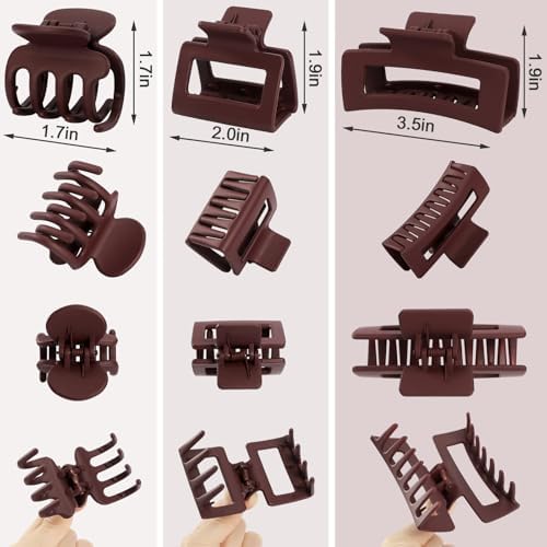SMKSL 12 Pcs Hair Claw Clips for Women & Girls 3 Styles Hair Accessories - Image 4