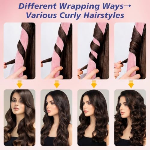 Heatless Curls Overnight, Heatless Hair Curlers to Sleep in, Black - Image 5