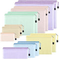 EOOUT 14pcs Mesh Zipper Pouch, 8 Sizes Waterproof Zipper Bags, 7 Colors Waterproof Plastic Document Pouch, Multipurpose for Travel Storage, Office Appliances, Home Organize by EOOUT