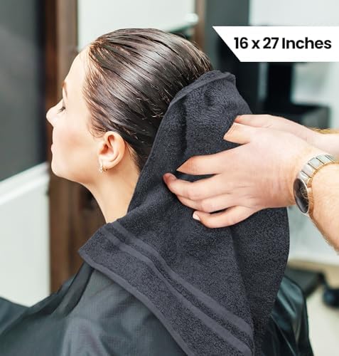 Utopia Towels Bleach Proof Salon Towels, Pack of 12, 16x27 in, Dark Grey - Image 2