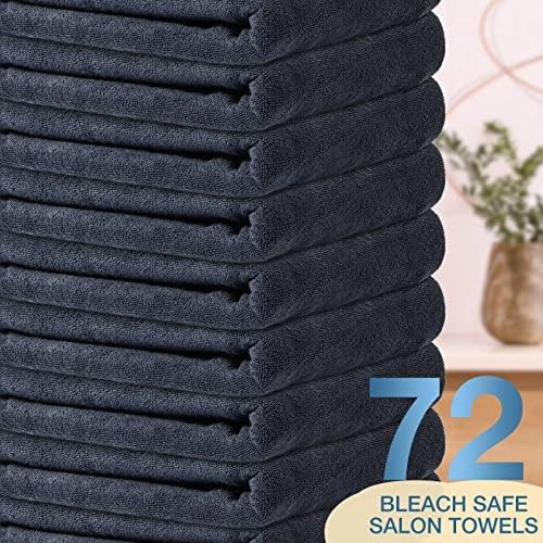 Newwiee 72 Pack Salon Towels Bleach Proof Hair Towel 18 x 30 Inch, Black - Image 4