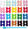 OAOLEER Hair Bow Clip, 20 Colors 3 Inch Grosgrain Ribbon Bows Hair Alligator Clips Hair Barrettes Hair Accessories for Girls Toddler Infants Kids Teens Children by Oaoleer
