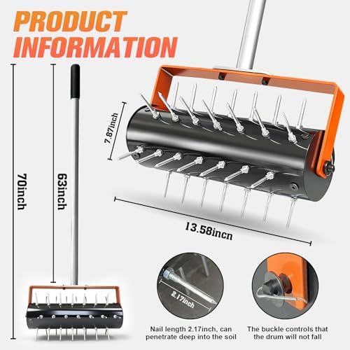 Rolling Lawn Aerator Tool Seed Dispenser for Small Seeds，Handheld Seed Planter Tool Seed Dibber Multifunctional Seed Spacer Gardening Tools - Image 6