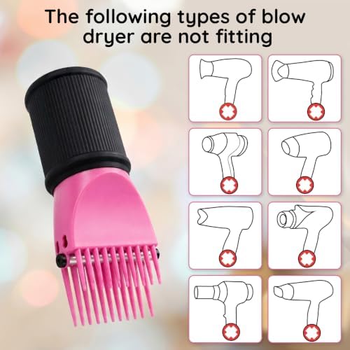 Segbeauty Blow Dryer Comb Brush Attachment for Nozzle 1.69-1.76in & 2.12in - Image 4