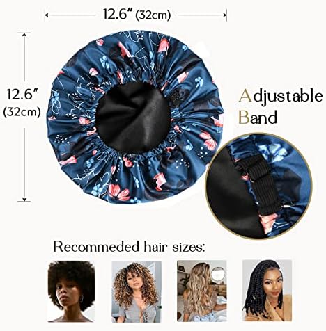 YANIBEST Adjustable Satin Bonnet to Reduce Frizz, Silk Feeling Hair Wrap - Image 2