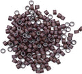 Hairro Micro Ring Link Beads 200pcs 6mm Silicone Lined Bead Microlink for I Tip Human Hair Extensions Light Brown by Hairro