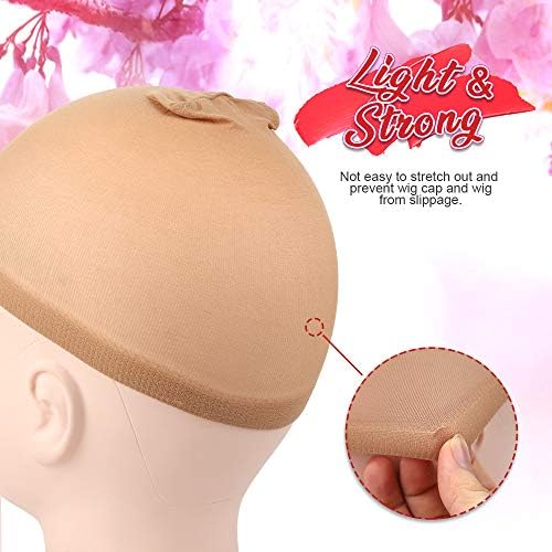 Fandamei 6 Pcs Stocking Wig Caps, Light Brown Stocking Caps For Wigs, Stretchy Nylon Wig Caps for Women, Girls, Kids - Image 4