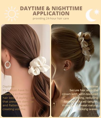 Hair Accessories Kit with 18 Stain Scrunchies for Women(S/M/L), 20 No Damage Seamless Hair ties, 100 Bobby Pins, Travel Organizer Box & Gift Pouch(6 Neutral Colors) - Image 4