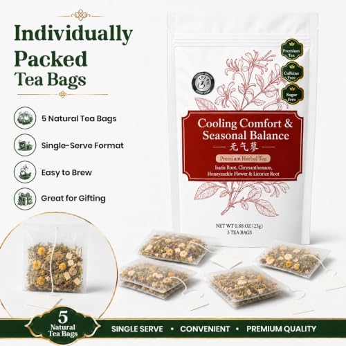 Herb Guru Herbal Tea, Cooling Comfort Chrysanthemum, 5 Bags (50 Cups) - Image 7