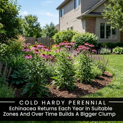 5 Purple Coneflower Live Plant Plugs – Echinacea Summer Flowering Perennial - Image 7
