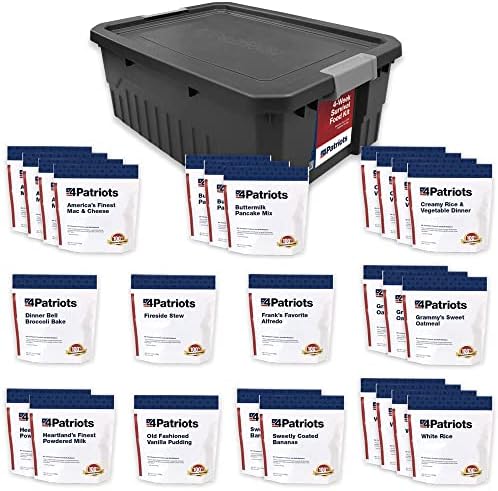 4Patriots 4-Week Survival Food Kit: Emergency Food Supply Designed to Last 25 Years, 192 Servings by 4Patriots