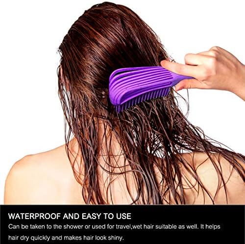 Hair Brush, Detangling Brush for Afro America/African Hair Textured 3a to 4c Kinky Wavy/Curly/Coily/Wet/Dry/Oil/Thick/Long Hair, Knots Detangler Scalp Massage Comb (2 pcs, Black-Purple) - Image 6