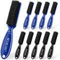 NICEMOVIC 10 Pcs Barber Clipper Cleaning Brush, Barber Accessories Supplies, Blade Trimmer Cleaning Mini Brush Bulk Set Duster Manicure Nylon Brush Hair Styling Tool (Black&Blue) by NICEMOVIC