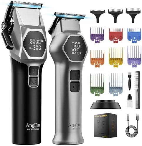 ANGFAN Hair Clippers for Men 8000RPM Brushless Motor 440C Steel Blades by ANGFAN