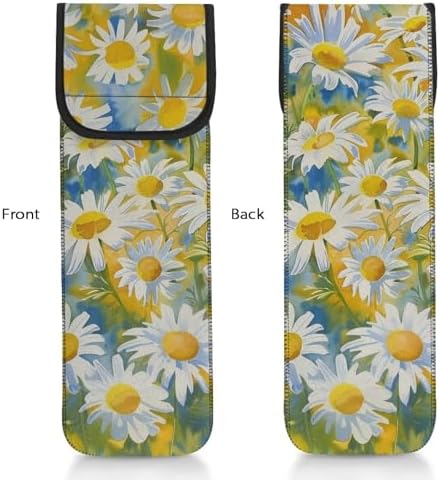 ZOUTAIRONG Daisy Curling Iron Bag for Traveling Hair Straightener Case Curling Iron Travel Case Heat Resistant Curling Iron Holder for Salon Station Women's Storage Bag Flat Iron Case Travel Bag - Image 5
