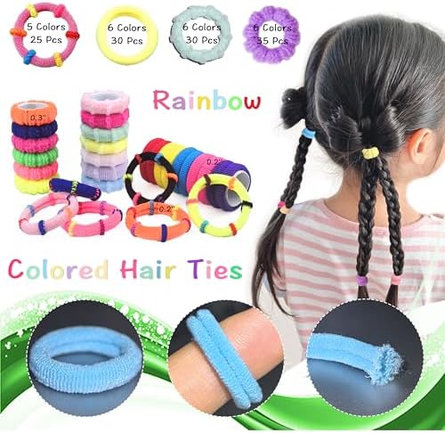 882Pcs Hair Accessories for Girls Elastic Ties Clips Kit Colored - Image 5