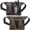 Hedume 2 Pack Hairdresser Scissor Bags, Salon Barber PU Leather Waist Pouch with Waist Belt, Hair Salon Scissor Storage Waist Bag for Hairstylist, Professional Hairdressing Tools Storage Holster by Hedume