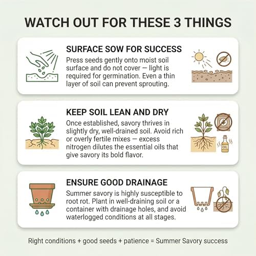 1000 Summer Savory Seeds for Planting - Peppery Heirloom Herb, Herbes de Provence, Non-GMO, USA Grown by RDR Seeds - Image 5