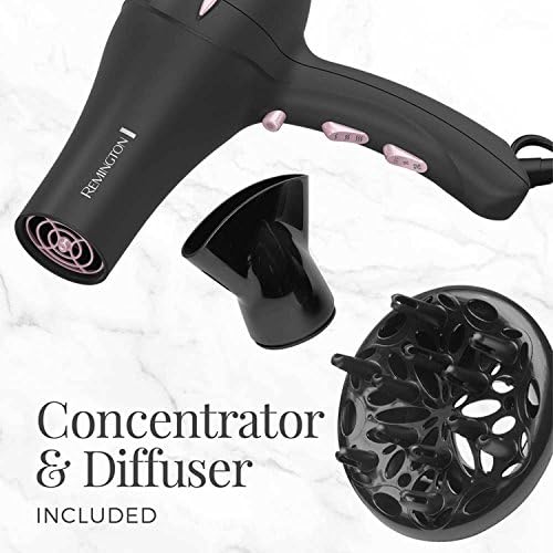 Remington Pro Pearl Ceramic Hair Dryer, 1875W, 3 Heat + 2 Speed - Image 4
