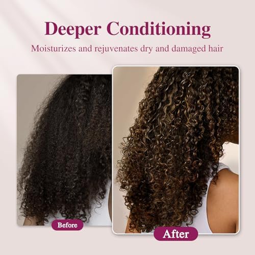 Heat Cap for Deep Conditioning: 10-Level Heats Up Quickly 3 Time Settings Hair Steamer for Natural Hair Home Use Thermal Steam Cap for Black Hair Portable Heating Caps Pink - Image 2