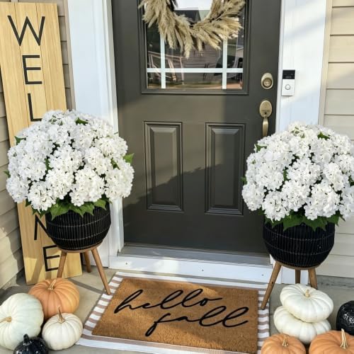 2 Sets Hydrangea Artificial Flowers Potted Outdoor，No Assembly Needed - Image 4