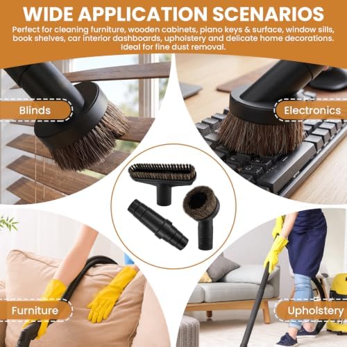 1.5" Horse Hair Duster, 5.9" Floor Brush & Multi-Layer Adapter, 3Pcs - Image 7