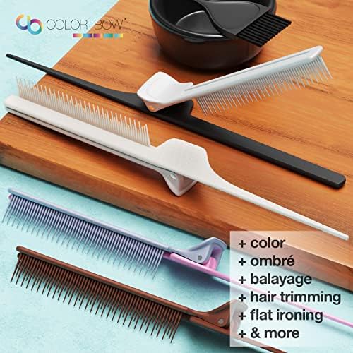 ColorBow Rat Tail Combs, Teasing Comb, Flat Iron Combs for women, Parting Combs for braiding hair, Hairstylist essentials for Highlights - balayage board hair combs for styling & cutting (2 Pack) - Image 6