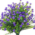 WILLBOND 12 Bundles UV Resistant Faux Flowers, Purple by Willbond+Technology+Limited