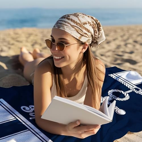 JML Personalized Beach Towel with Name, Custom Anchor Beach Towel, Customized Microfiber Pool Towel, Quick Dry & Absorbent Swim Towel for Adult,Anniversary, Birthday, Summer Holiday,Vacation - Image 5