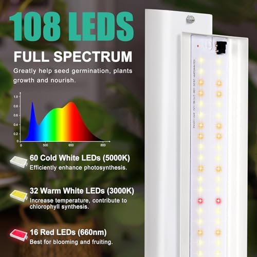 FOXGARDEN Grow Light Stand, Advanced LED Plant Growth Lighting with 4/8/12H Timer, 6 Dimming Options, and Adjustable Height - Optimal for Indoor Plants in Seedlings, Vegetative, and Flowering Phases - Image 4