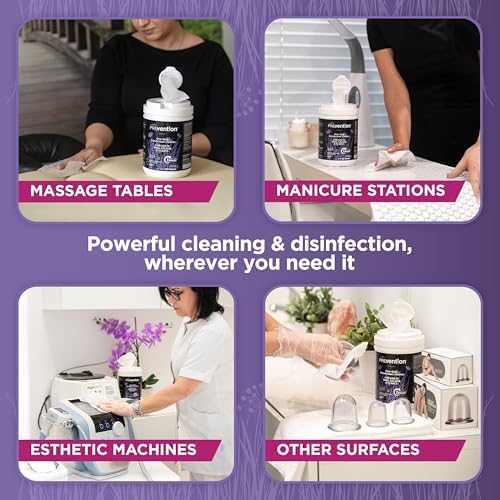 Prevention All Purpose Disinfectant Wipes – Canister of Cleaning Wipes for Salons, Spas, Wellness Centers and Yoga Studios – Hospital Grade Surface Sanitizing – 160 Count (Pack of 2) - Image 3