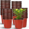 Augshy 150 Pcs 4Inches Plastic Plants Nursery Pot, Seed Starting Pots by Augshy
