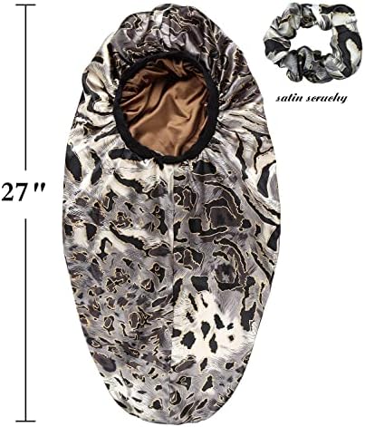 Jumbo Satin Cap Curly Hair Bonnet for Sleeping - Image 3