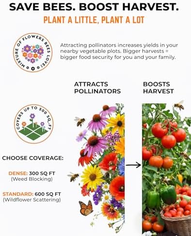 Tactiko Save the Bees Wildflower Seed Mix, 4oz - Image 3
