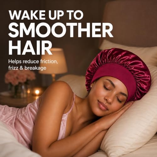 4Pcs Silk Satin Hair Bonnets for Sleeping Women Men Sleep Cap - Image 4