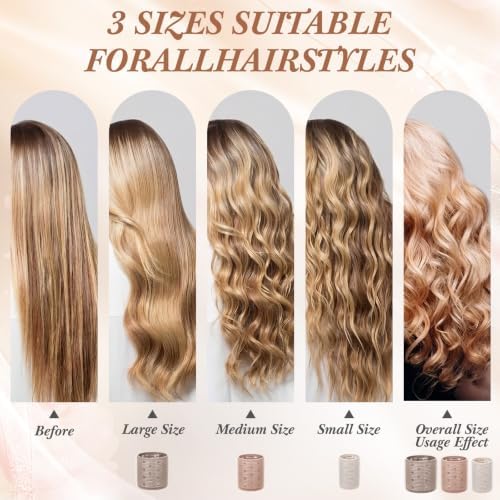 Therwen 18 Pcs Thermal Hair Roller for Women with Long Hair,Earth Tones - Image 6