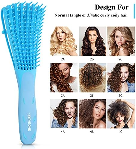 URTHEONE Detangling Brush for Black Natural Hair, 3A-4C Curly Afro Brush - Image 4