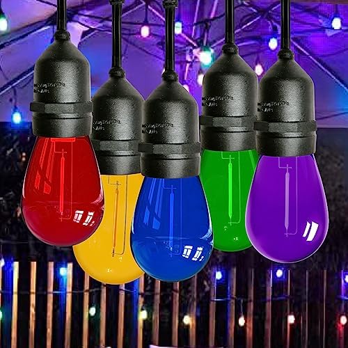 S14 E26 LED 1W String Light Replacement Outdoor Bulbs, Multicolor, 15-Pack - Image 4