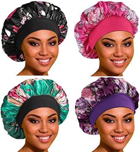 ROYBENS Satin Bonnet Hair Bonnet for Sleeping, Cute Sleep Bonnets for Women by ROYBENS