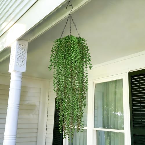 Waipfaru 8Pcs Artificial Hanging Plants for Outdoors, Fake Vines Greenery - Image 3