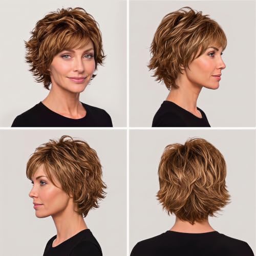 Raquel Welch Women's All-Over-Layers Short Brown Wig, VOLTAGE - Image 4