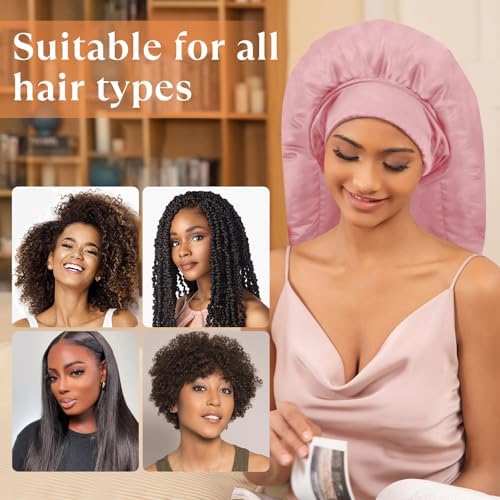 Heat Cap for Deep Conditioning, Hair Steamer for Natural Hair Home Use w/10-level Heats Up Quickly, Thermal Steam Cap for Home Hair Treatment - Image 4