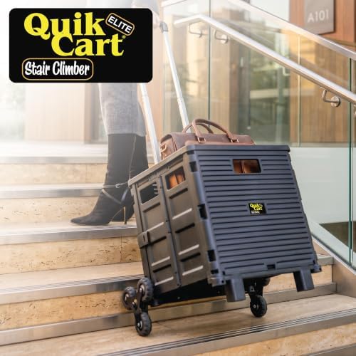 dbest Products Quik Cart Elite Stair Climber Rolling Crate - Black - Image 3