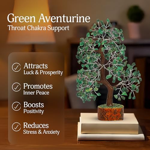 YATSKIA Green Aventurine Tree of Life Crystal Bonsai, Unique Gifts for Women, Mom & Wife, Handmade Gemstone Tree, Boho Room, Shelf & Office Desk Decor, Birthday Gifts - Image 3