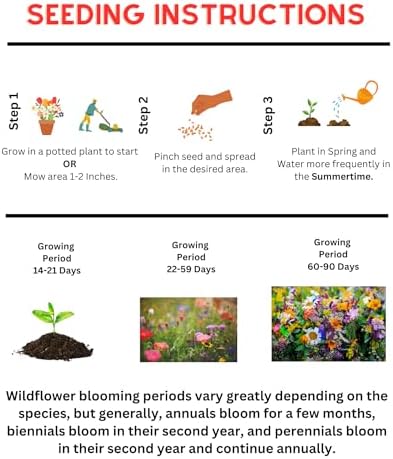Partial Shade Wildflower Mix - (2oz) - Brighten shady spaces with vibrant blooms that flourish in sunlight. Perfect for yards, garden beds, and fence lines—bringing color where other flowers struggle! - Image 6