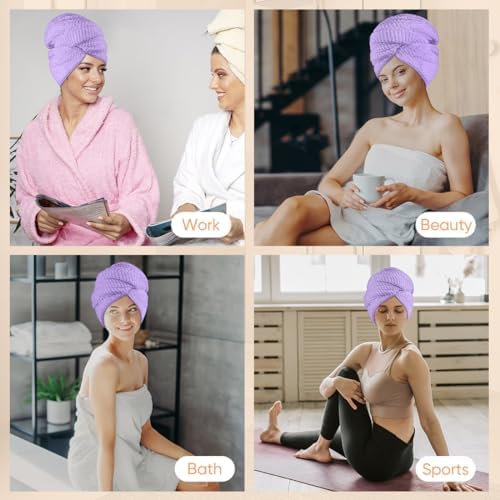 HOMEXCEL 5PK Microfiber Hair Towels, 40x20 in, Fast Drying for Long Hairs - Image 7