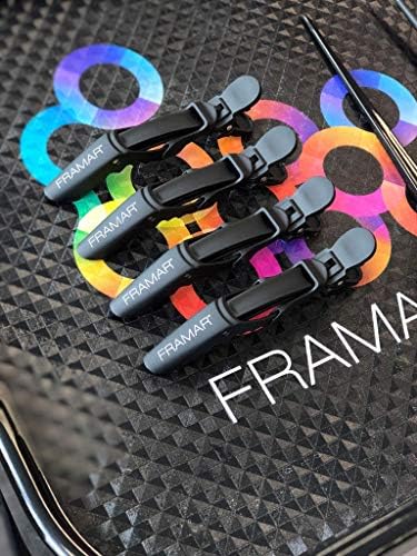 Framar Gator Grips Black Styling Hair Clips, Rubberized – 4 Pack - Image 5