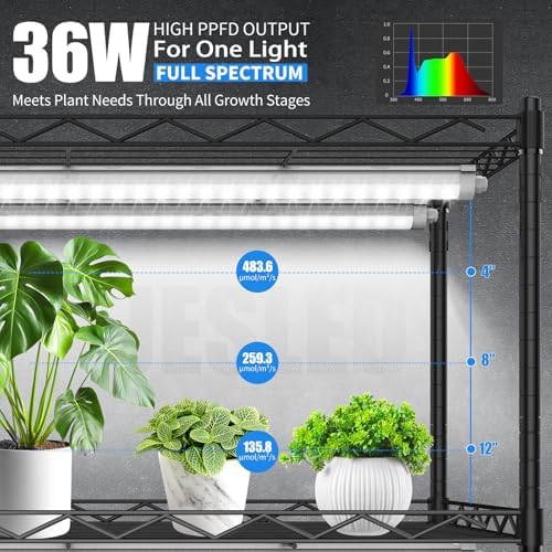 JESLED Indoor Greenhouse with Grow Light, 35.4x13.8x59IN - Image 2