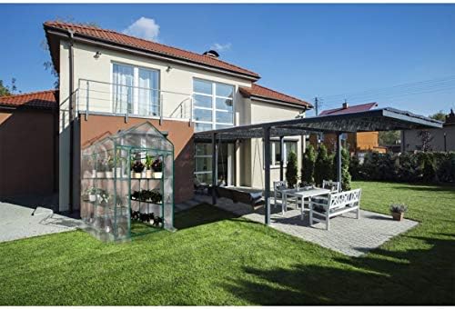 Greenhouse - Walk in Greenhouse with 8 Sturdy Shelves and PVC Cover for Indoor or Outdoor Use - 56 x 56 x 76-Inch Green House by Pure Garden - Image 7